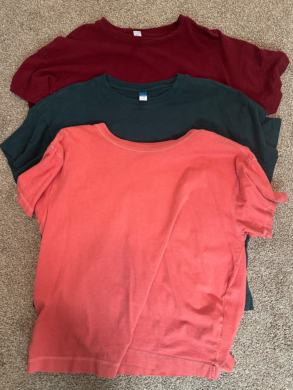 Old Navy Vintage Tee Bundle 3 Fall Colors 100% Cotton L